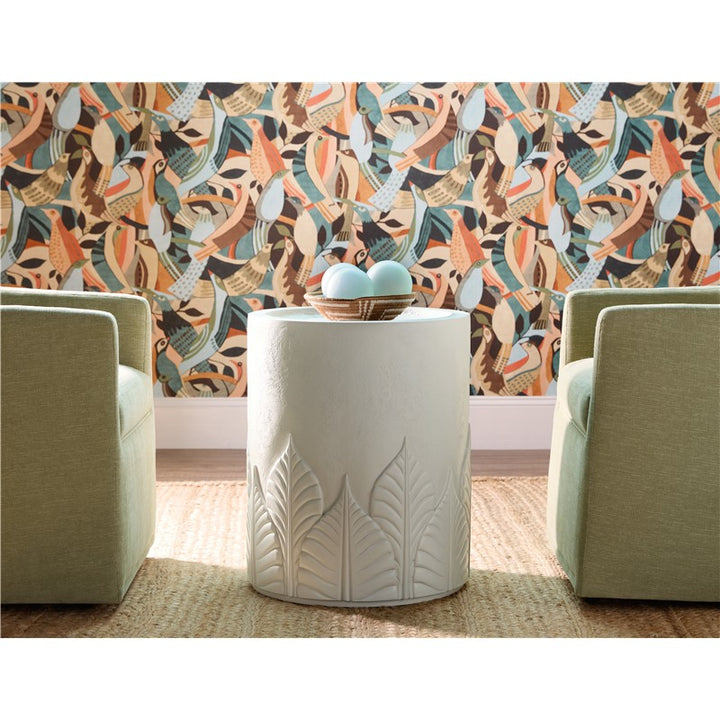 Commerce And Market - Amelia Round End Table - White