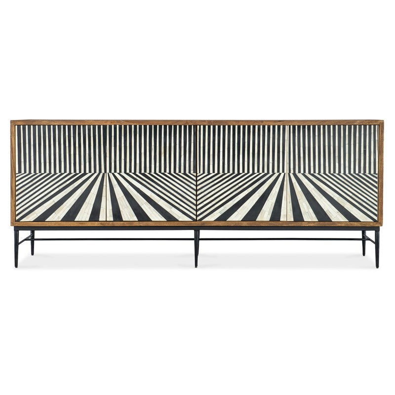 Commerce And Market - Linear Perspective Credenza - Light Brown
