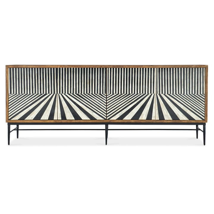 Commerce And Market - Linear Perspective Credenza - Light Brown
