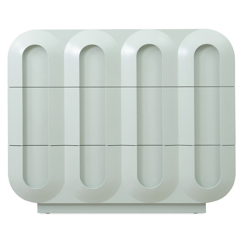 Commerce And Market - Groove Three-Drawer Chest - Light Blue
