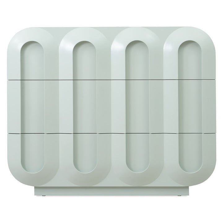 Commerce And Market - Groove Three-Drawer Chest - Light Blue