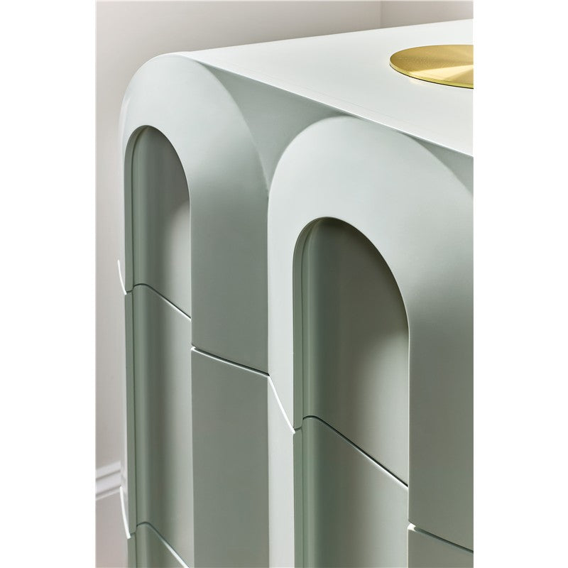 Commerce And Market - Groove Three-Drawer Chest - Light Blue