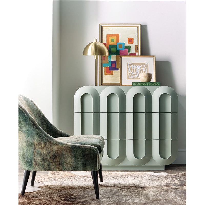 Commerce And Market - Groove Three-Drawer Chest - Light Blue