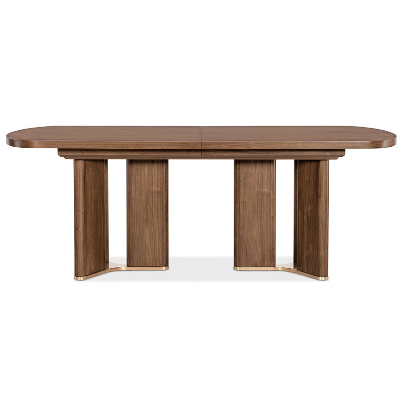 Eleana - Rectangle Dining Table With Two Leaves - Medium Wood