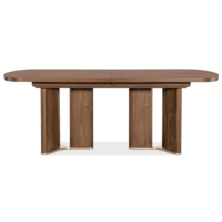 Eleana - Rectangle Dining Table With Two Leaves - Medium Wood