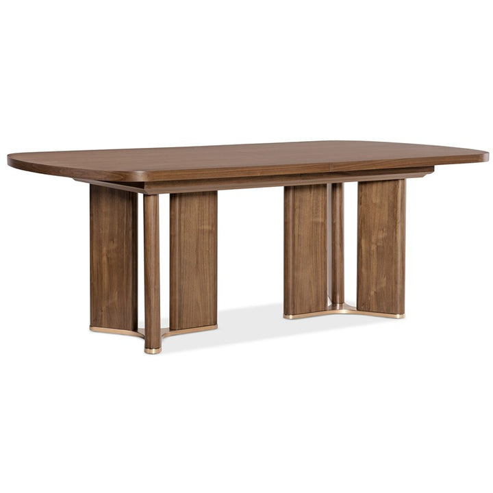 Eleana - Rectangle Dining Table With Two Leaves - Medium Wood