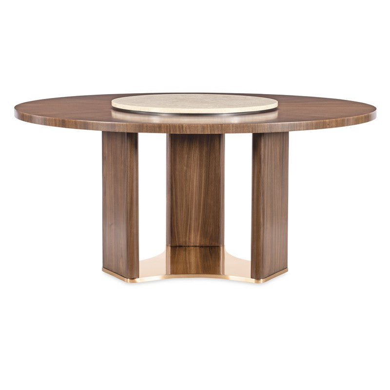 Eleana - Round Dining Table - Medium Wood