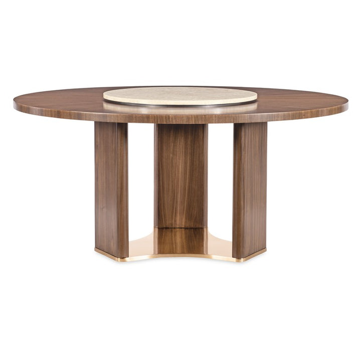 Eleana - Round Dining Table - Medium Wood