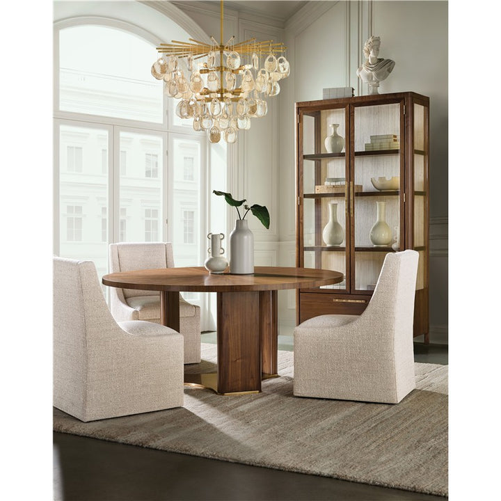 Eleana - Round Dining Table - Medium Wood