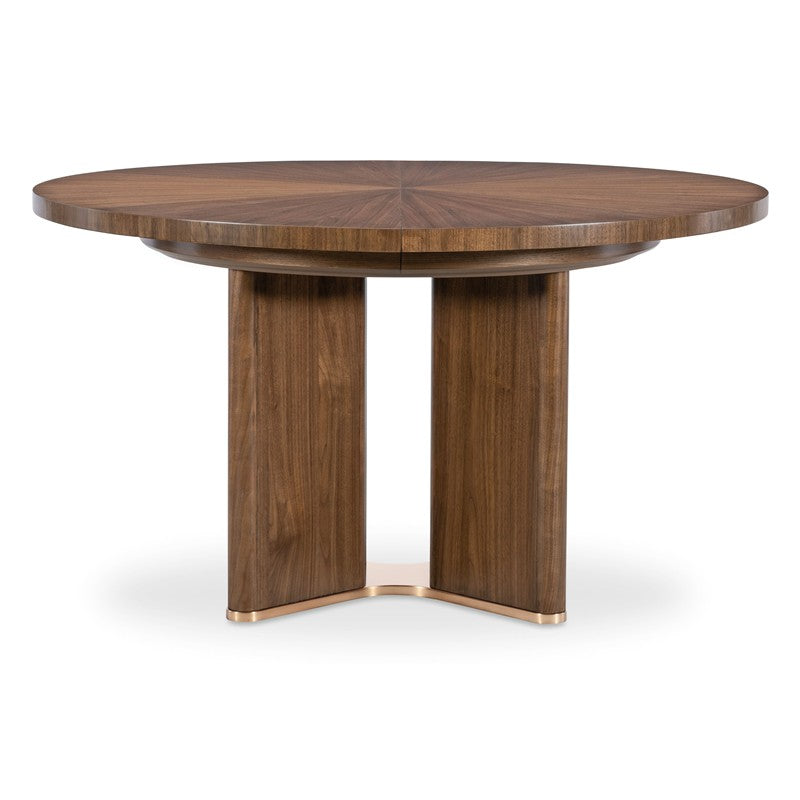 Eleana - Round Dining Table With One Leaf - Medium Wood