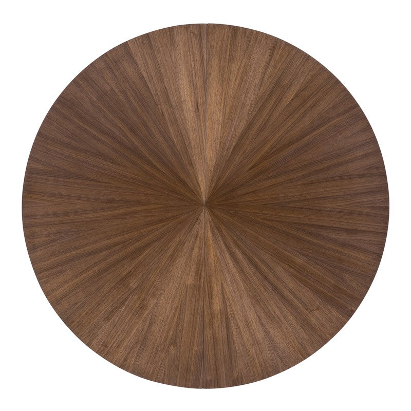 Eleana - Round Dining Table With One Leaf - Medium Wood