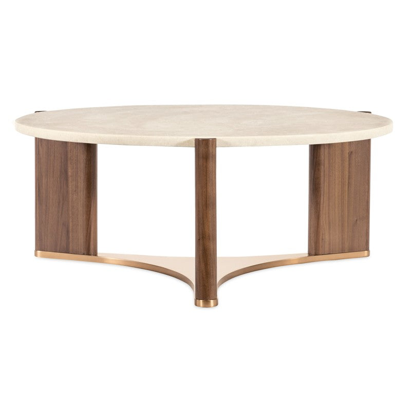 Eleana - Round Cocktail Table - Medium Wood