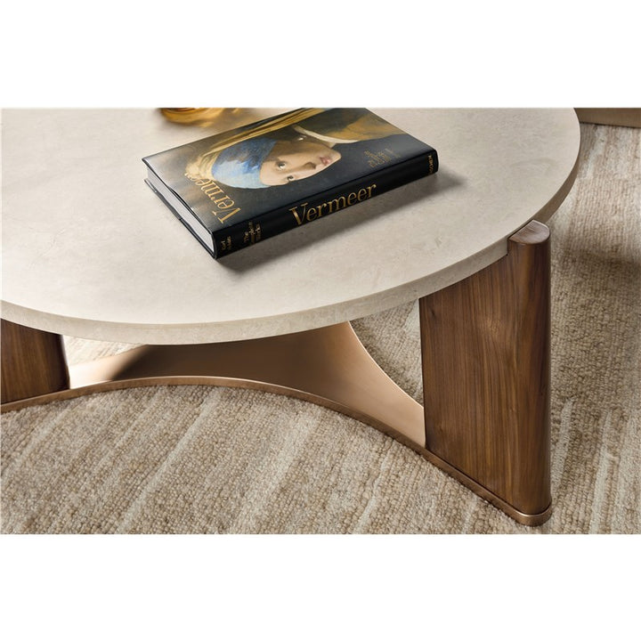 Eleana - Round Cocktail Table - Medium Wood