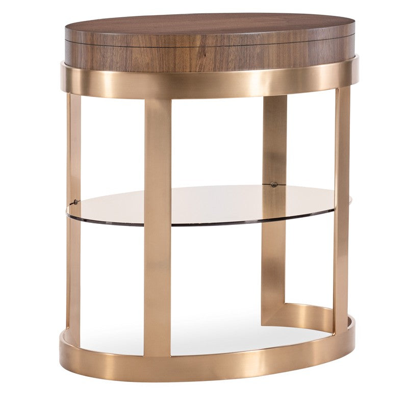 Eleana - Oval Nightstand - Medium Wood