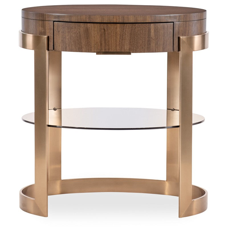 Eleana - Oval Nightstand - Medium Wood