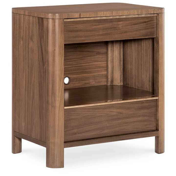 Eleana - Two Drawer Nightstand - Medium Wood