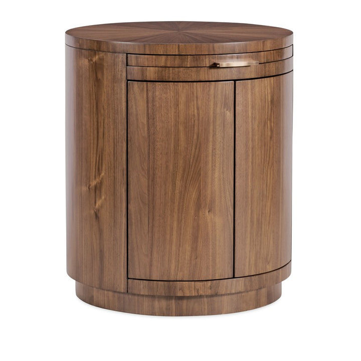 Eleana - Round Nightstand - Medium Wood