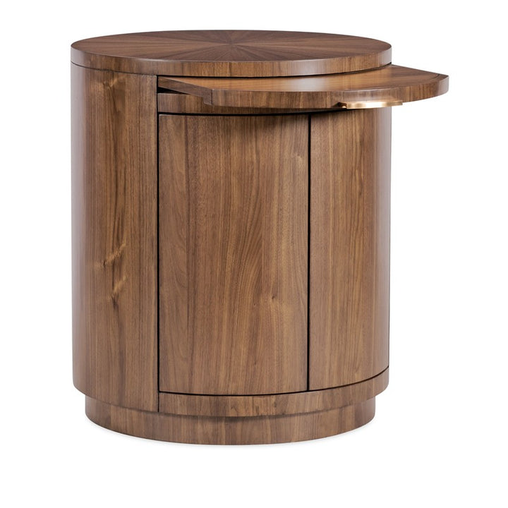 Eleana - Round Nightstand - Medium Wood