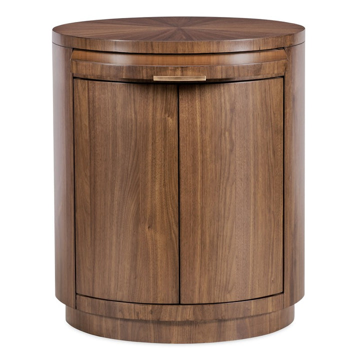 Eleana - Round Nightstand - Medium Wood