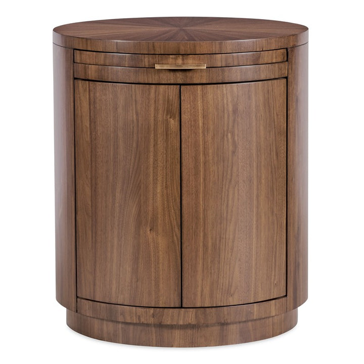 Eleana - Round Nightstand - Medium Wood