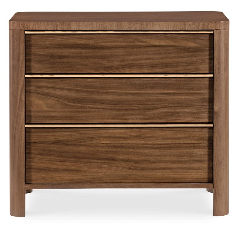 Eleana - Three Drawer Nightstand - Medium Wood