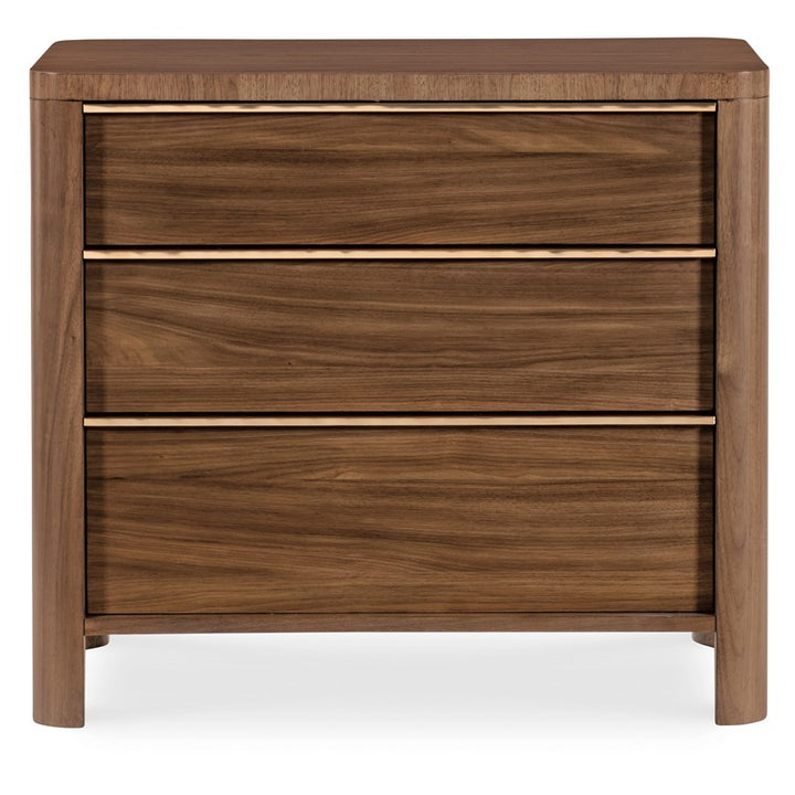 Eleana - Three Drawer Nightstand - Medium Wood