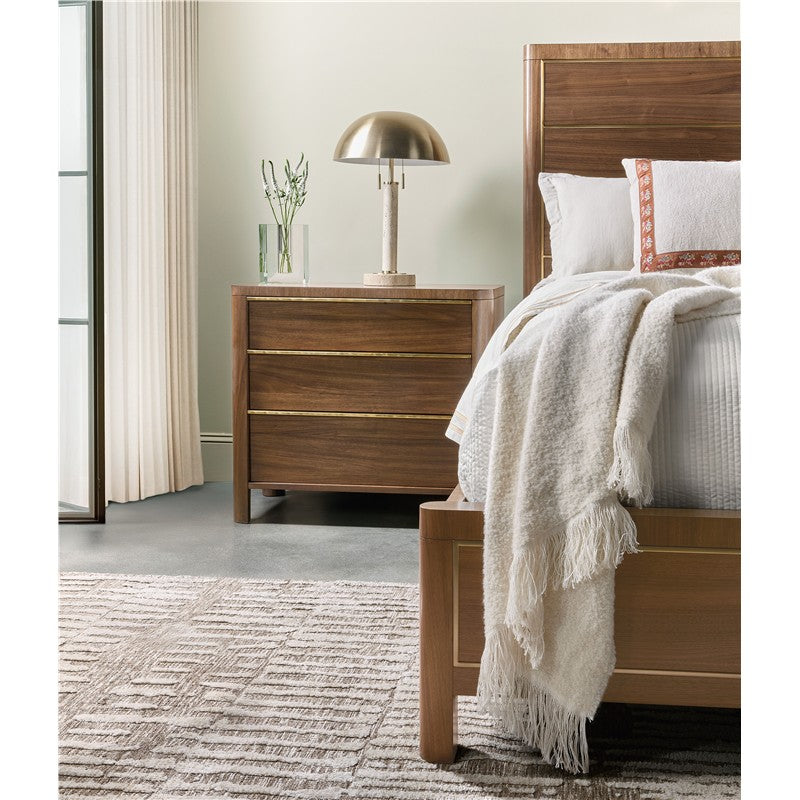 Eleana - Three Drawer Nightstand - Medium Wood