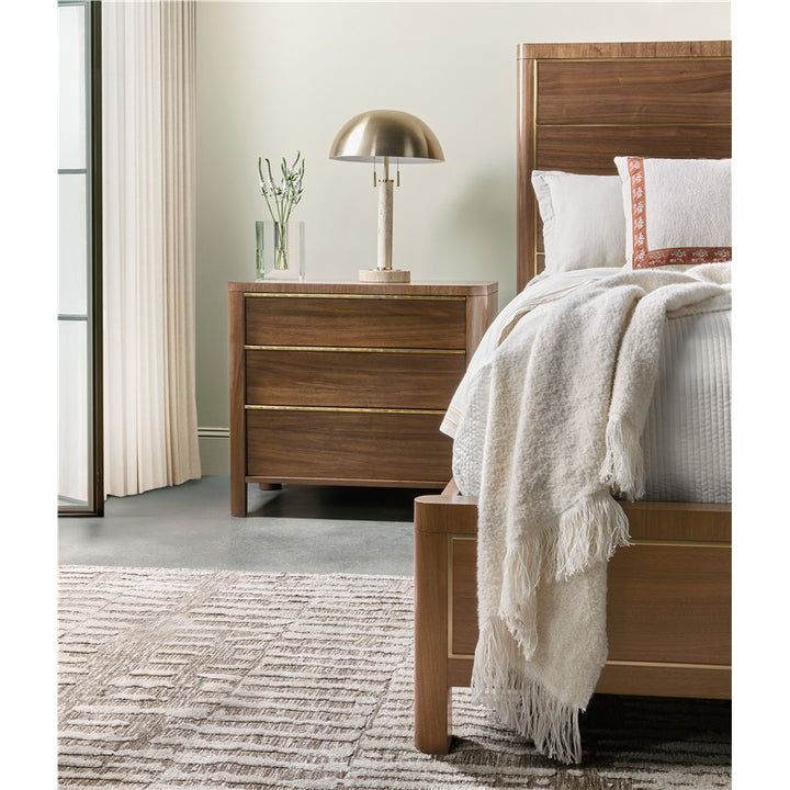 Eleana - Three Drawer Nightstand - Medium Wood