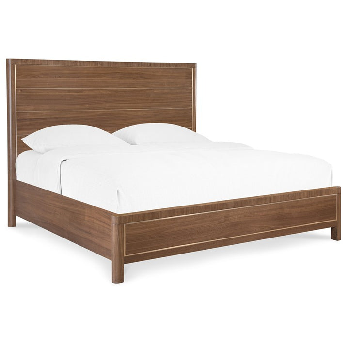 Eleana - California King Panel Bed - Medium Wood