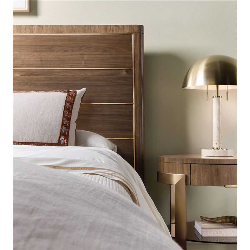 Eleana - King Panel Bed - Medium Wood