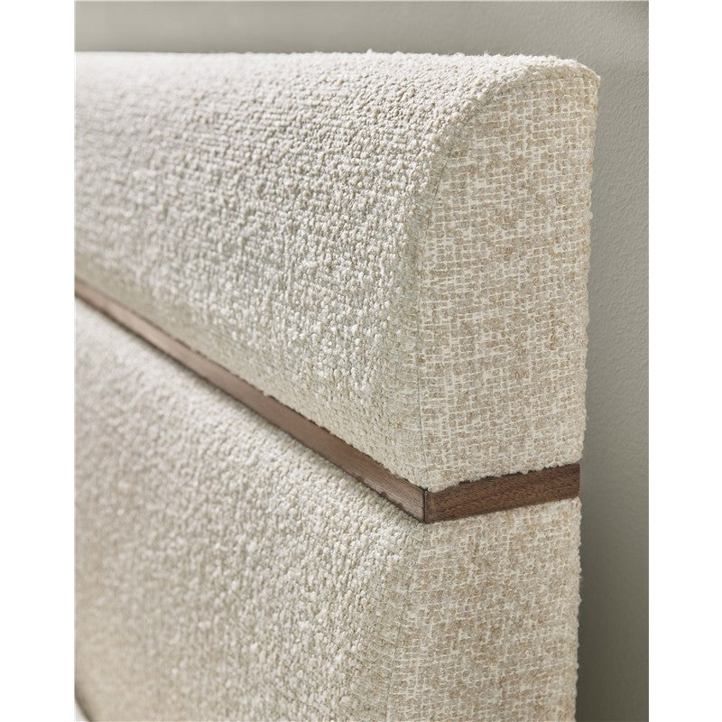 Eleana - Upholstered King Panel Bed - Beige