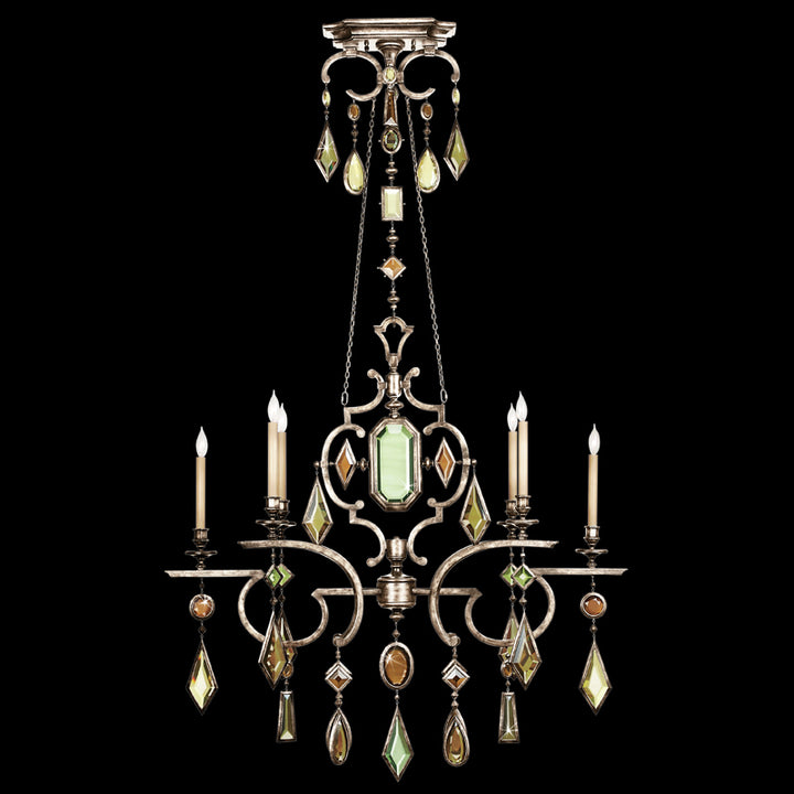 Encased Gems 50" Oblong Chandelier