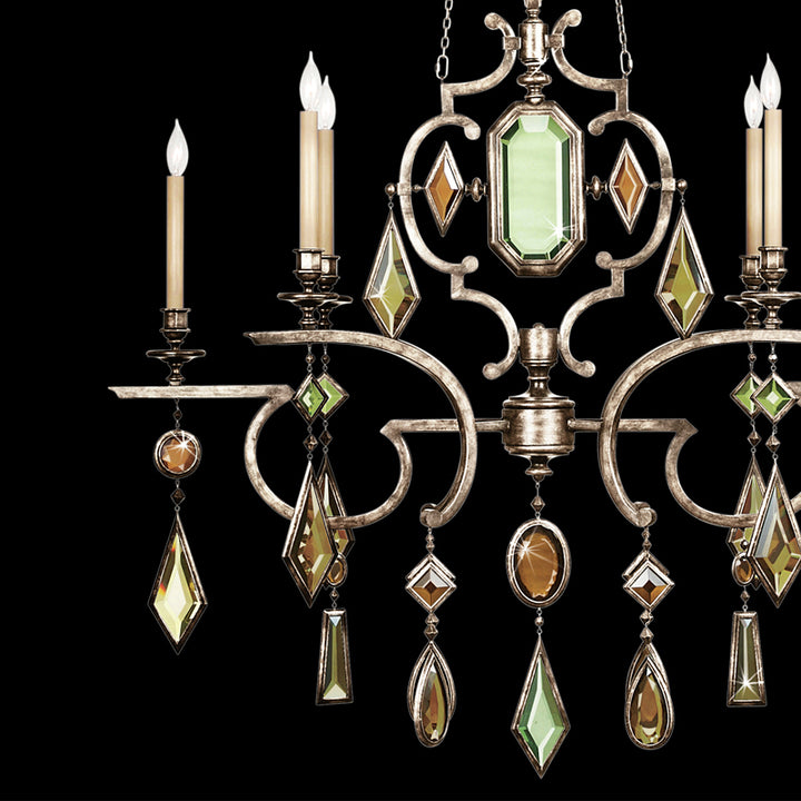 Encased Gems 50" Oblong Chandelier