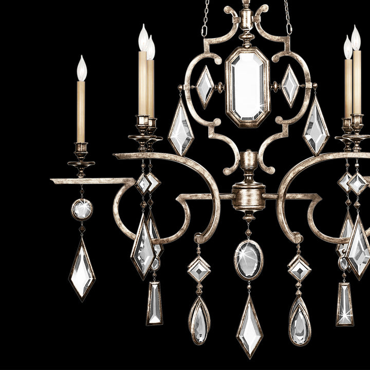 Encased Gems 50" Oblong Chandelier