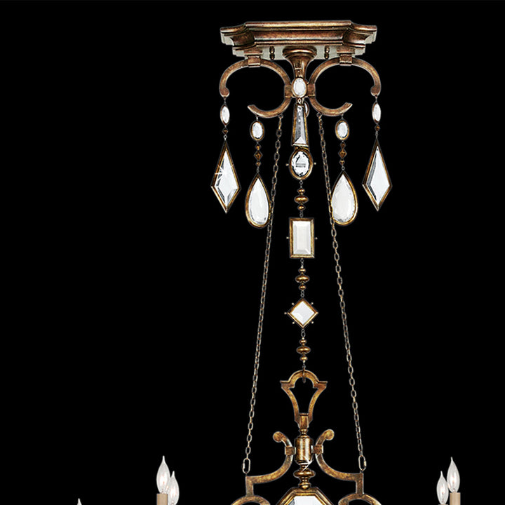 Encased Gems 50" Oblong Chandelier