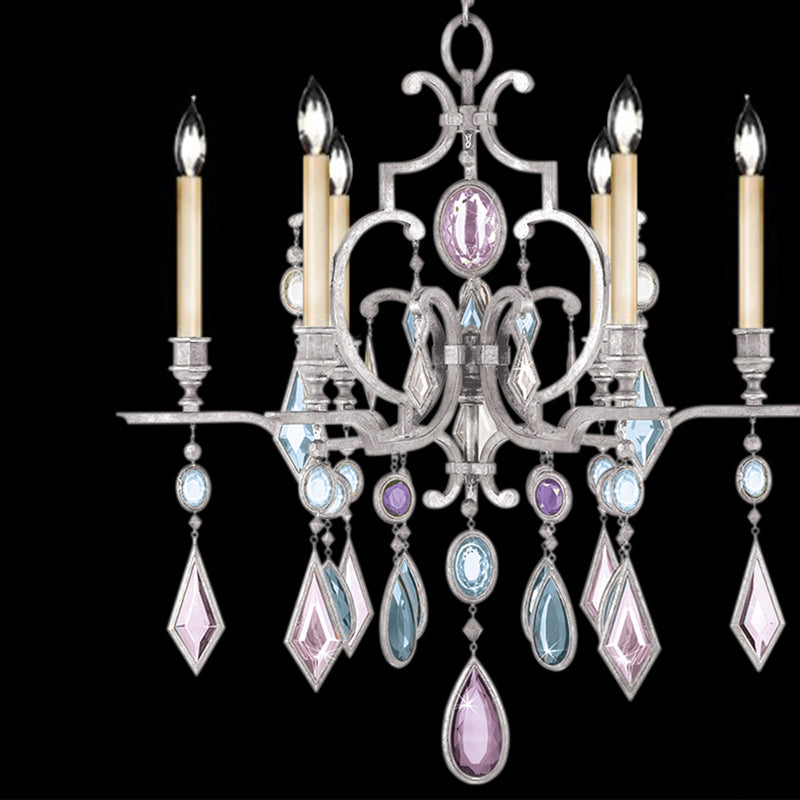 Encased Gems 29" Round Chandelier