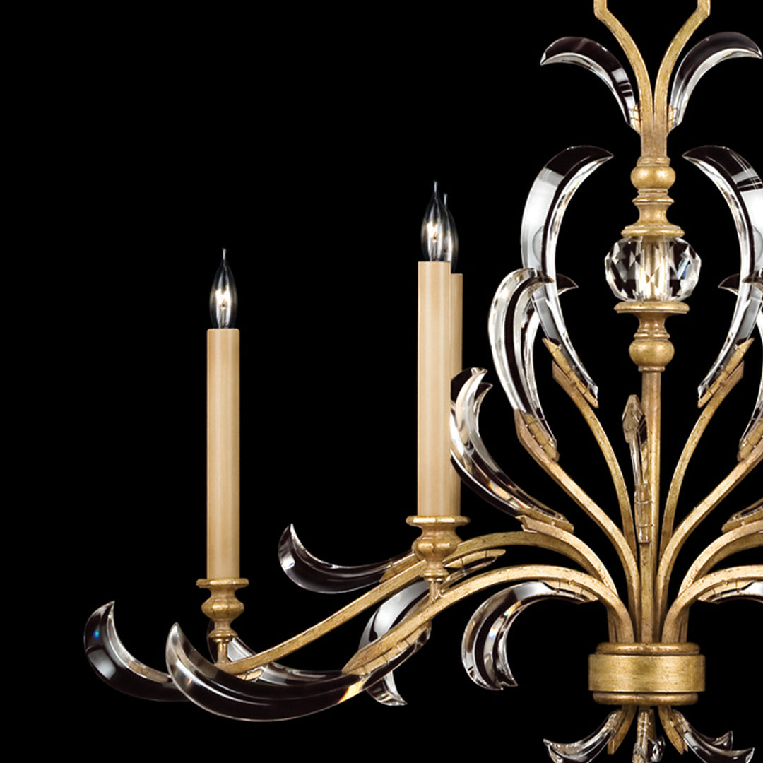Beveled Arcs 44" Oblong Chandelier