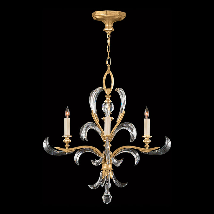 Beveled Arcs 28" Round Chandelier