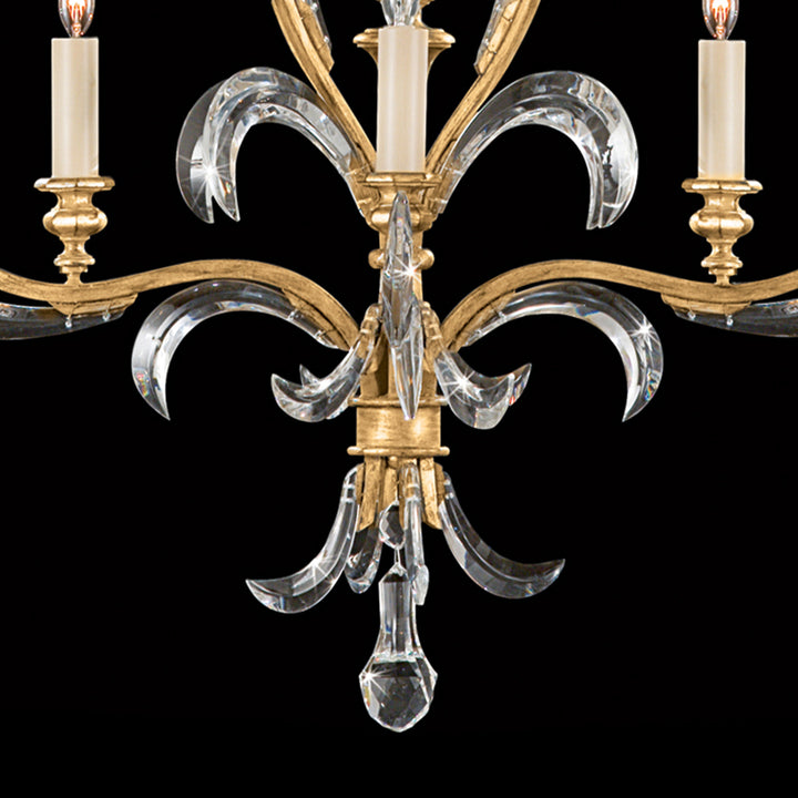Beveled Arcs 28" Round Chandelier