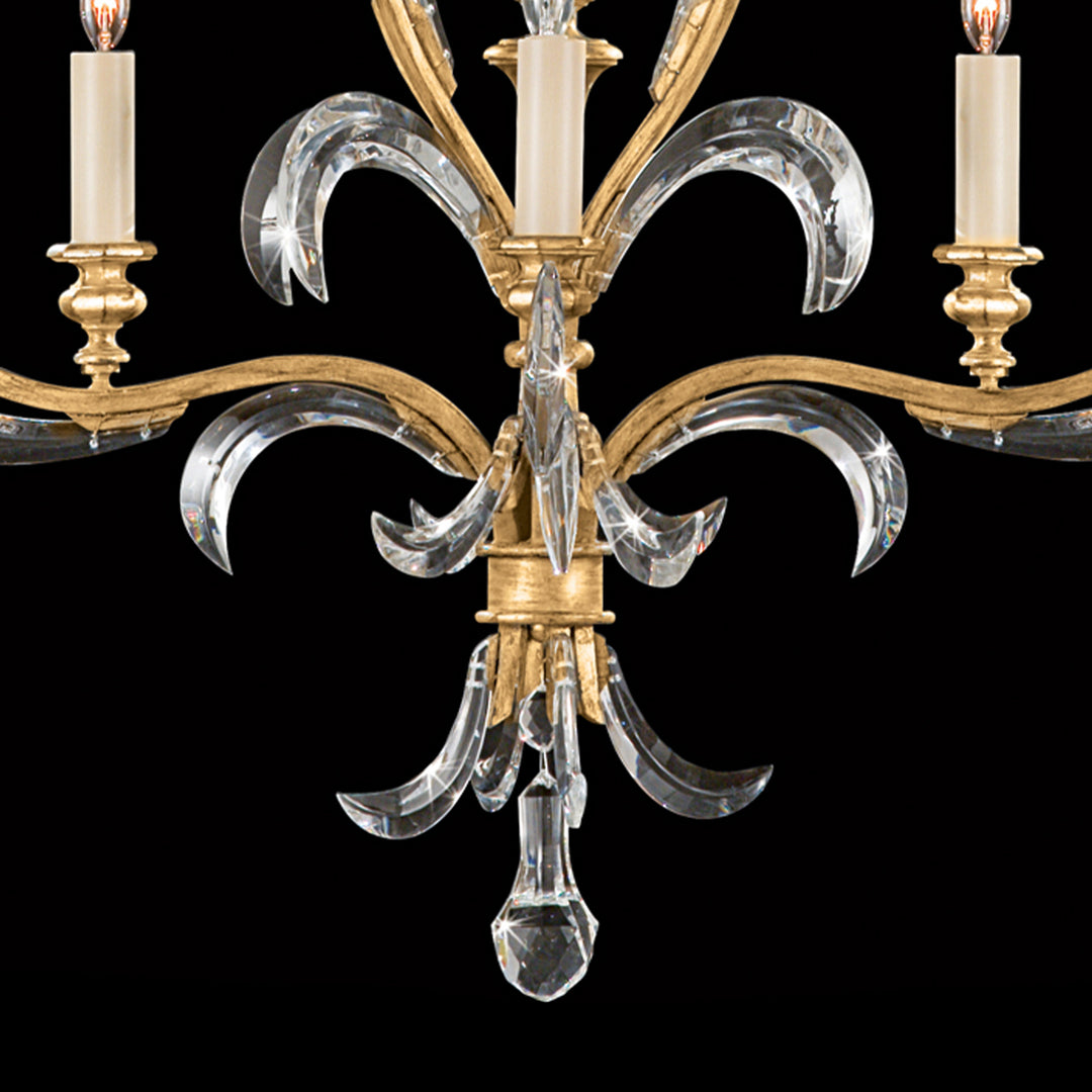 Beveled Arcs 28" Round Chandelier