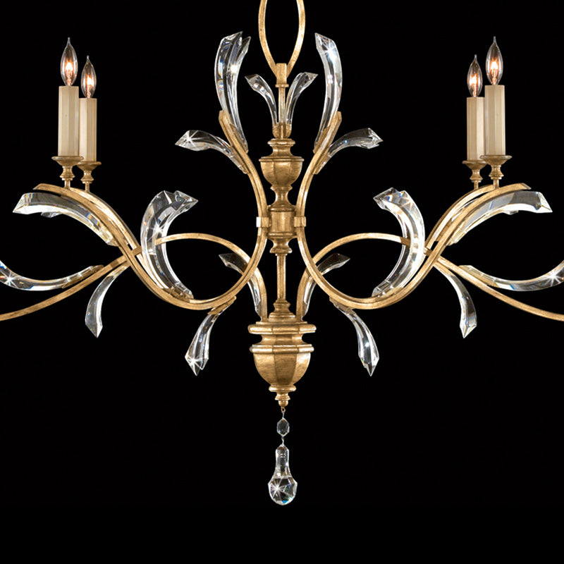 Beveled Arcs 74" Oblong Chandelier