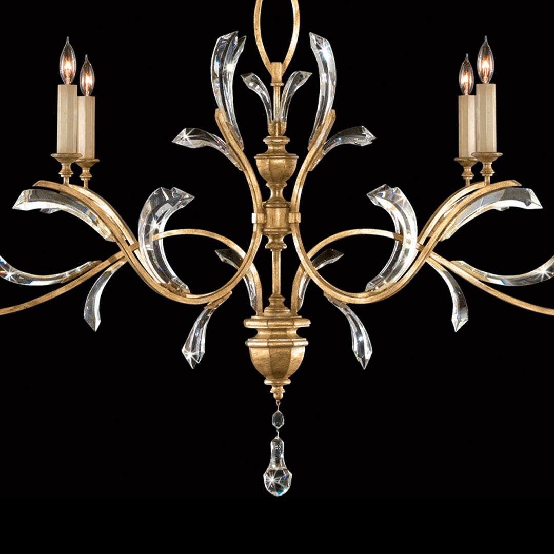 Beveled Arcs 74" Oblong Chandelier