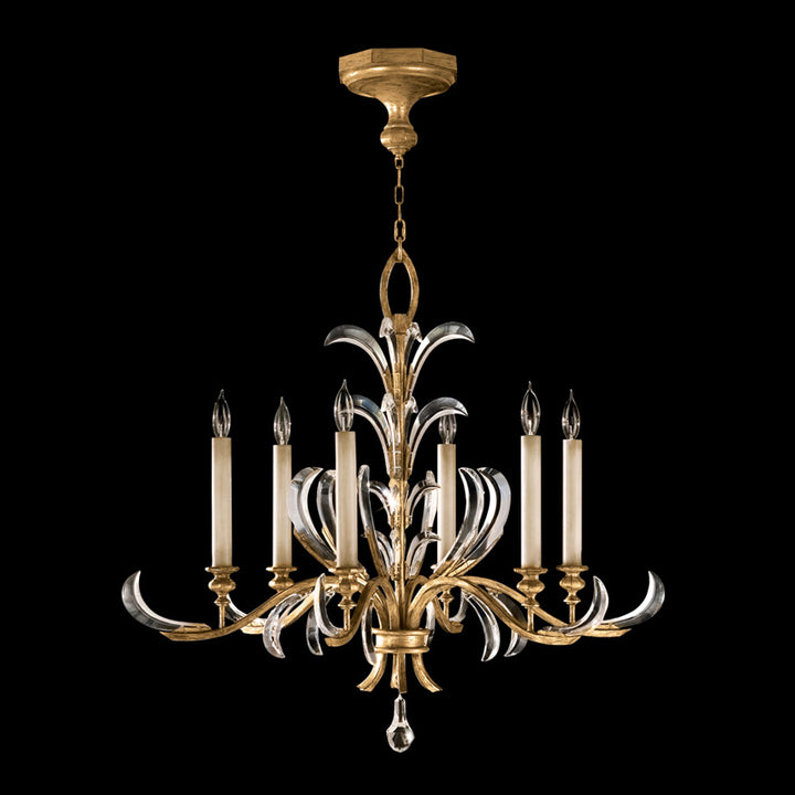 Beveled Arcs 37" Round Chandelier