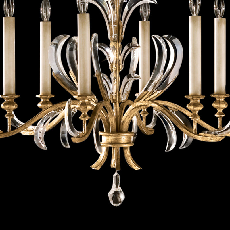 Beveled Arcs 37" Round Chandelier