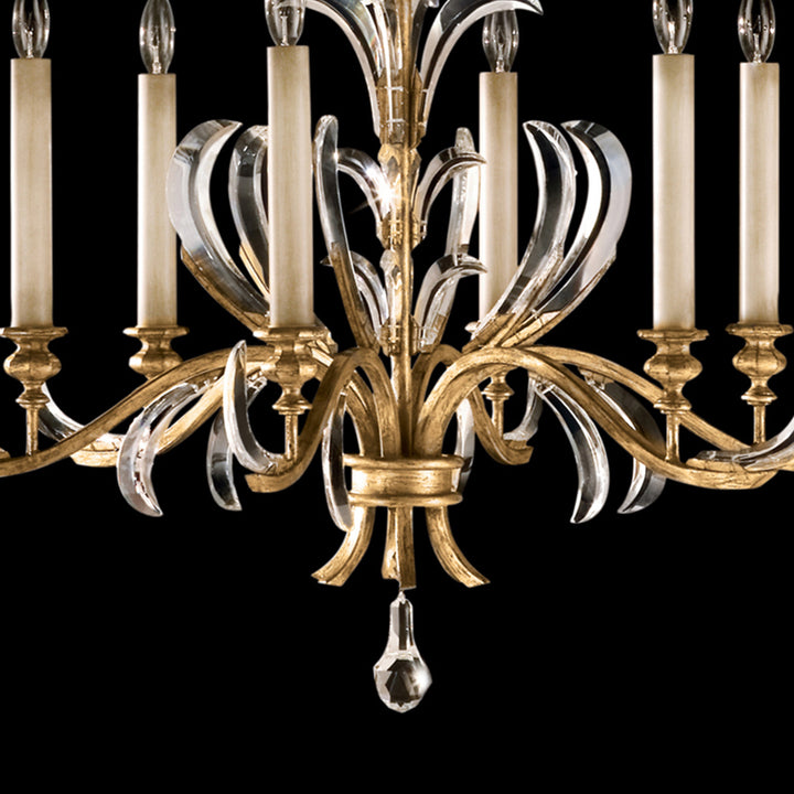 Beveled Arcs 37" Round Chandelier