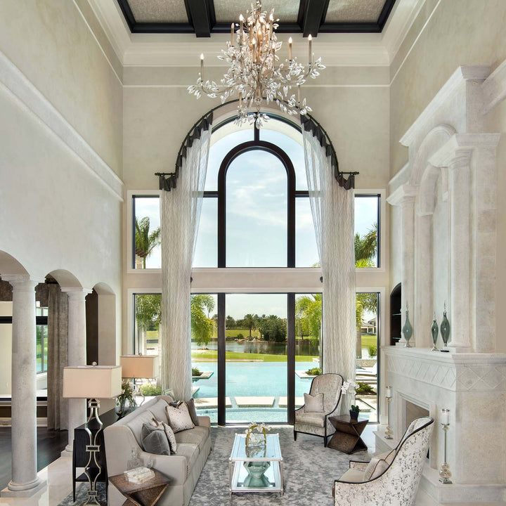 Crystal Laurel 75" Round Chandelier
