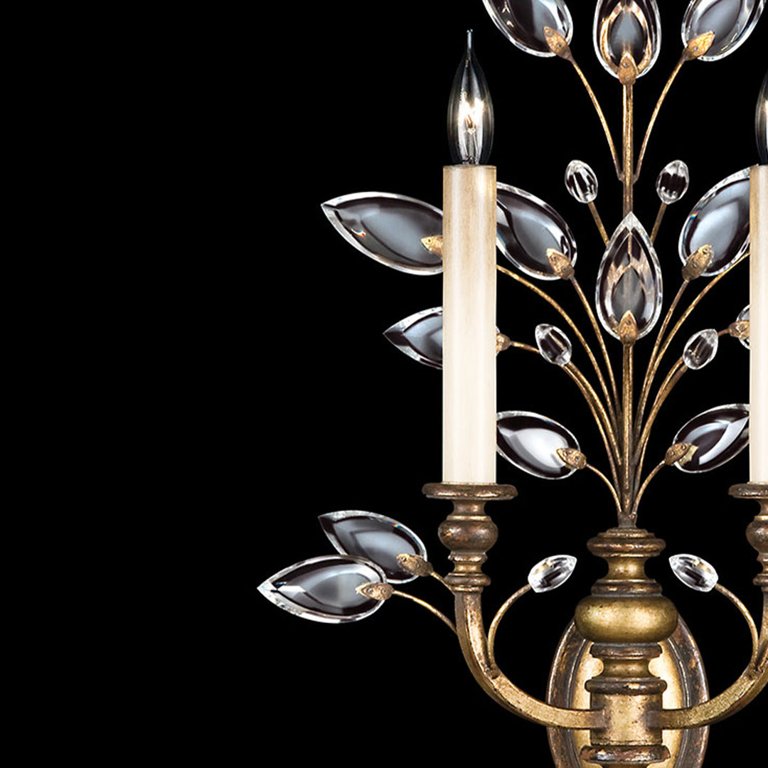 Crystal Laurel 28" Sconce