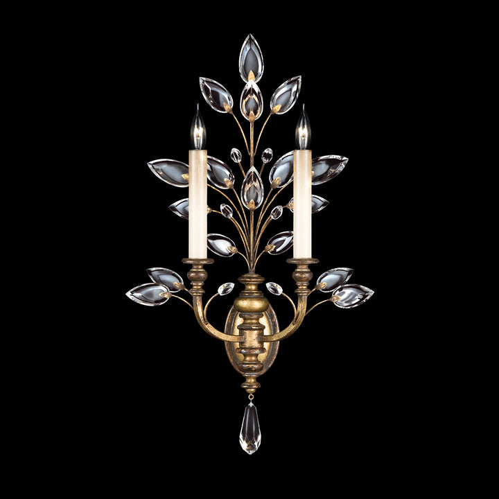 Crystal Laurel 28" Sconce