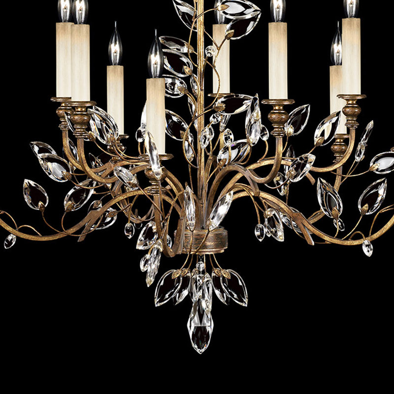 Crystal Laurel 43" Round Chandelier