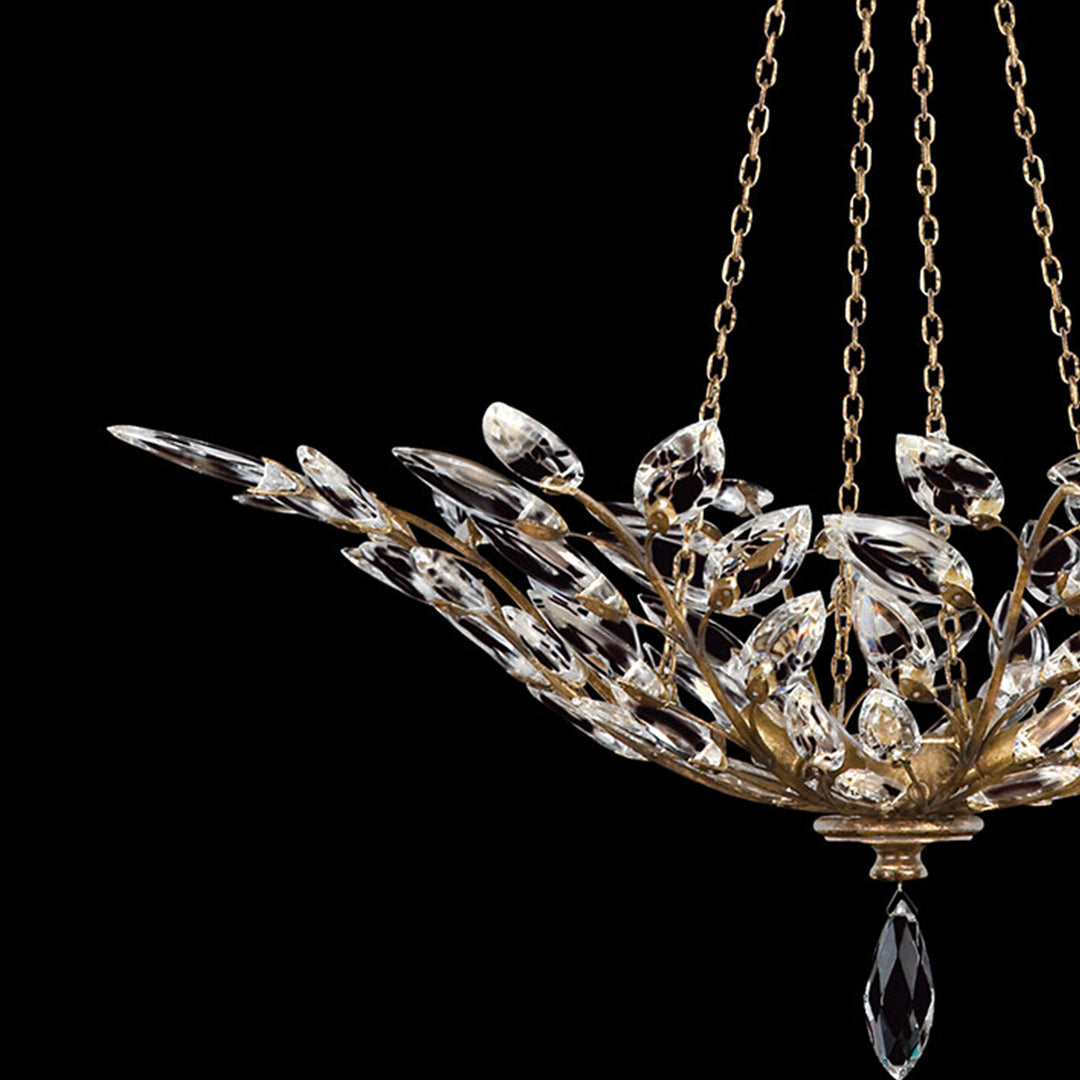 Crystal Laurel 35" Round Pendant